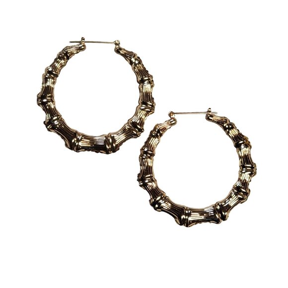 BCBGeneration Gold Tone Hoop Earrings, Set of 2 - Picture 2 of 6